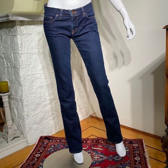 J BRAND Low Rise CIGARETTE Denim Slim Leg Stretch 914 INK Dark Jeans - Picture 2 of 9